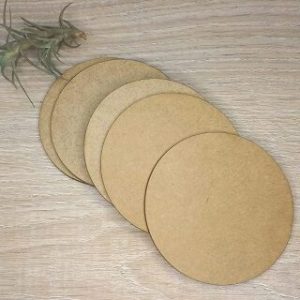 Coaster - MDF Wood Raw 100mm round (packs of 10)