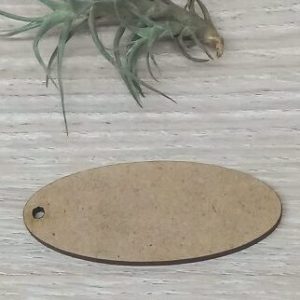 Keyring MDF Wooden Oval