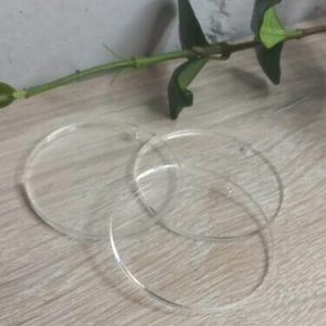 Keyring 50mm Round Acrylic Clear 3mm (pack of 10)